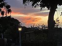 Avondlicht boven zee