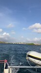 Op weg naar klein Curaçao toen het water nog rustig was