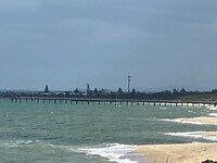 De pier van Seafort in de verte.