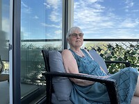 Lekker op het balkon