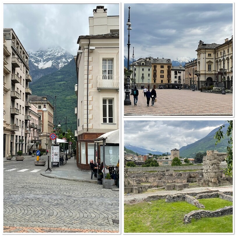 Aosta ligt ingesloten tussen de bergen