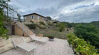 Terras van kleiner vakantiehuisje van Ca'Gulino