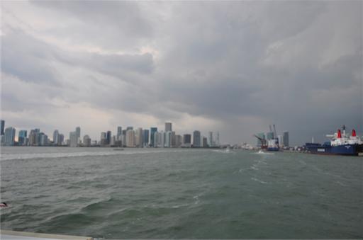 Skyline Miami met haven
