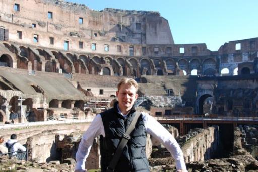 Rutger in het Colosseo