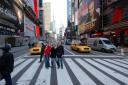 Dames op Times Sqaure