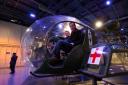 In de heli ...