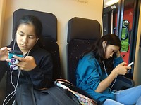 trein naar huis