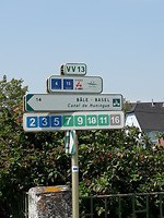 Laatste stuk fietsen naar Bazel langs de Rijn