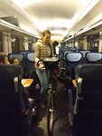 In de verkeerde coupé in gestapt en dan moet je met de fiets door de trein
