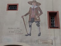Muurschildering op de kerk in Waldshut