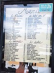 Het menu van de ristorante