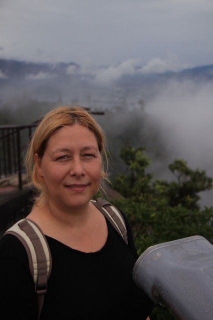 Liesbeth in de wolken.
