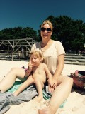 Opdrogen op het strand
