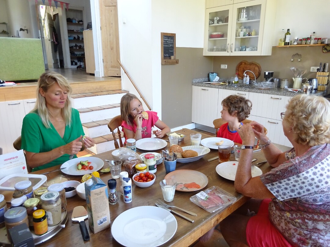 Aan de lunch