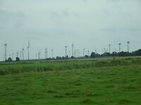 Enorm veel windmolens in deze streek