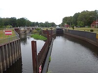 De sluis in de Elde die in de Elbe uitkomt
