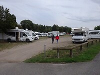 Gisteravond de camperplaats bijna vol