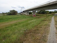 De brug over de Elbe waar wij overheen gekomen zijn