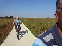 Fietsen door een natuurgebied