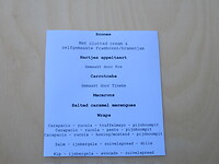De menukaart