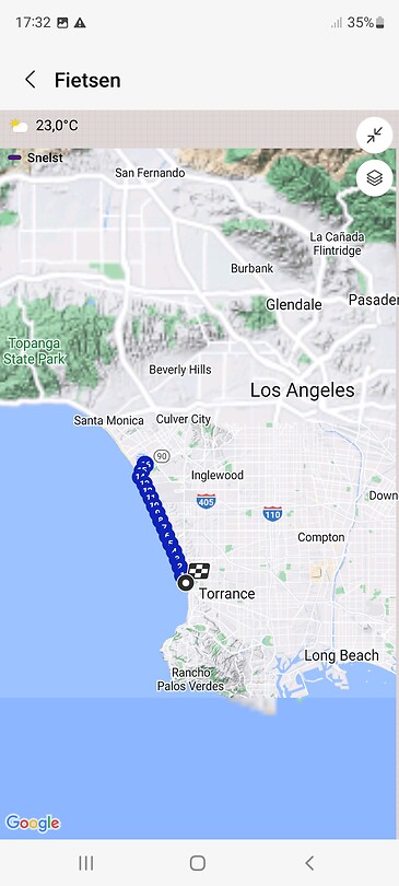 Fiets route