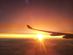 Sunset in the air