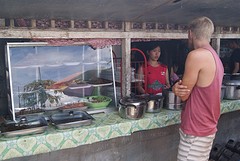 Ordering some local food at a local place
