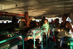 Bunk beds on the ferry