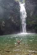 Refreshing at waterfall