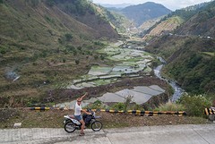 Touring through rice terrace area
