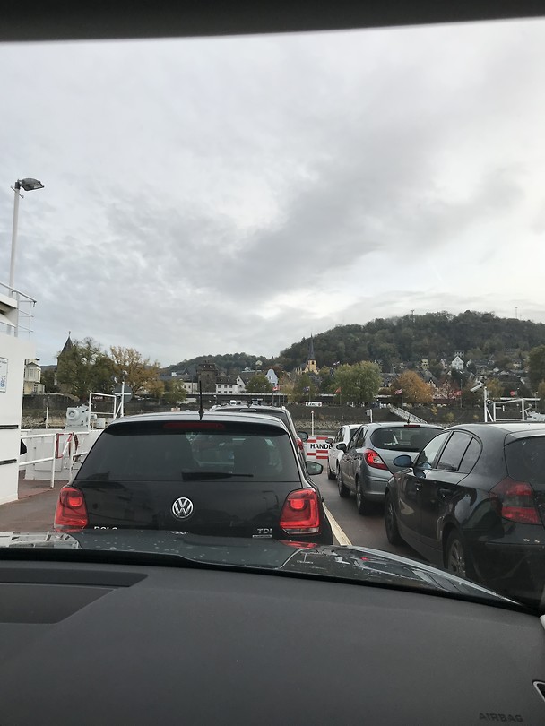 op de veerboot in Linz