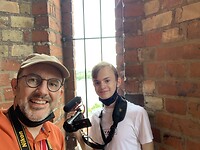 Koen en Arthur boven in de toren
