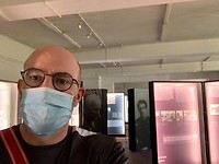 Koen in het documentatiecentrum over Prora