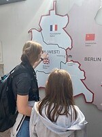 De kaart van Oost en West Berlijn