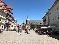 De markt van Quedlinburg