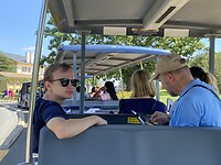 In de shuttle op Arlington cemetery
