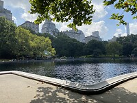 Een van de vijvers van Central park