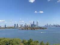 Zicht vanop Liberty Island