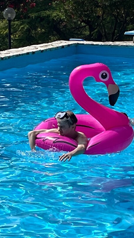 In het bad relaxen