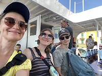 Op de boot in de schaduw