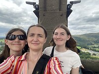 Selfie bovenop het Wallace Monument