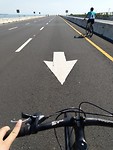 Fietsen op de snelweg