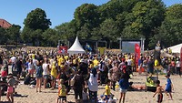 WK-wedstrijd op het strand