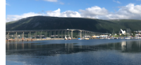 brug Tromsø en op einde de ijskathedraal.