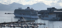 cruiseschip in Tromsø.