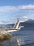 Duikplank in de fjord.
