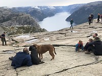 Bovenop de preikestolen.