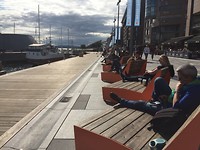 Bij de haven in Oslo.