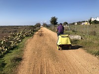 Fietsen in het Spaanse landschap.