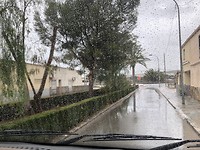 Regen onderweg naar Aspe.